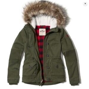 HOLLISTER Y2K COAT LINED SHERPA